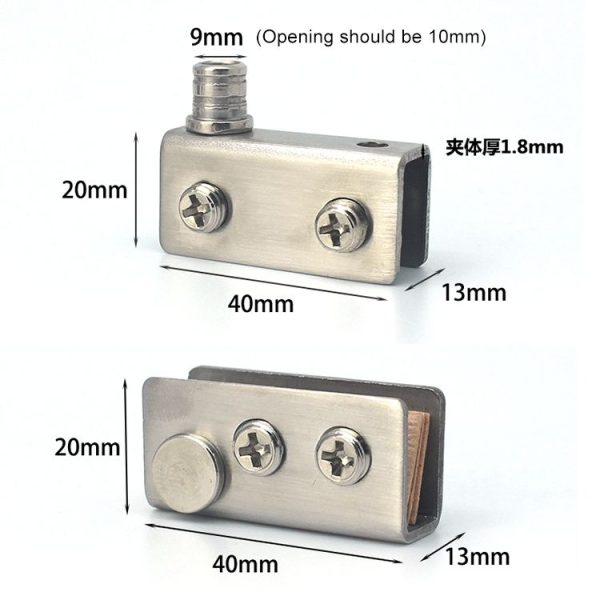Glass Clip Single Door Touching Exhibition Cabinet Hinge - Image 3