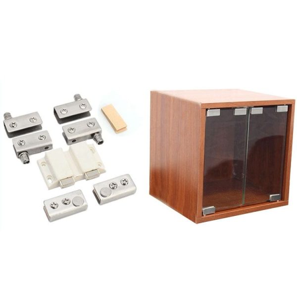 Glass Clip Double Door Touching Exhibition Cabinet Hinge - Image 5