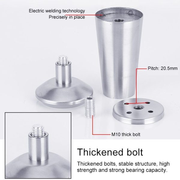 Stainless Steel Thickened Adjustable Foot Cup Type Cupboard Foot, 100mm - Image 5
