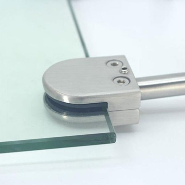 201 Stainless Steel Glass Fish Mouth Support Rod Fixing Clip with 14x100mm Rod, Specification: S - Image 6