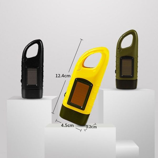 AOTU AT5503 Outdoor Solar Hand-Crank Power Emergency LED Flashlight (Yellow) - Image 2