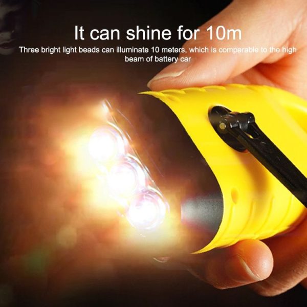 AOTU AT5503 Outdoor Solar Hand-Crank Power Emergency LED Flashlight (Yellow) - Image 7