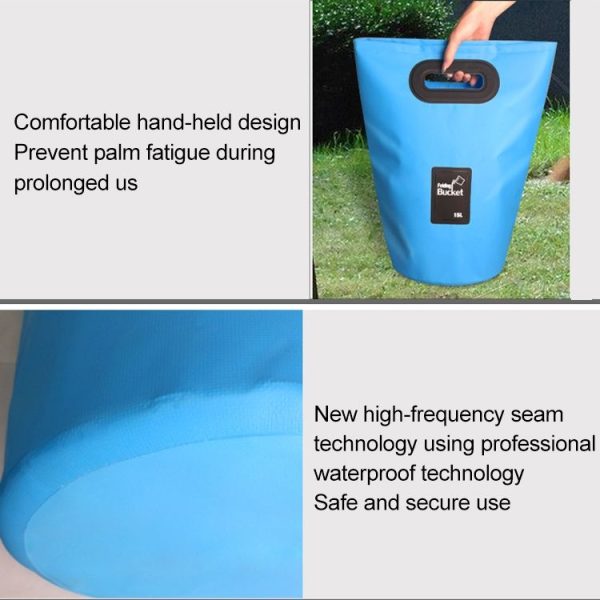 Outdoor Portable Folding Sink PVC Collapsible Bucket, Capacity: 15L (Dark Blue) - Image 5