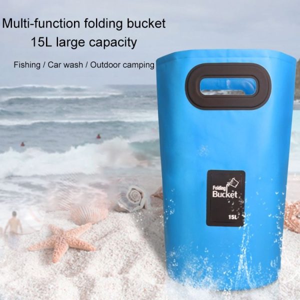 Outdoor Portable Folding Sink PVC Collapsible Bucket, Capacity: 15L (Dark Blue) - Image 6