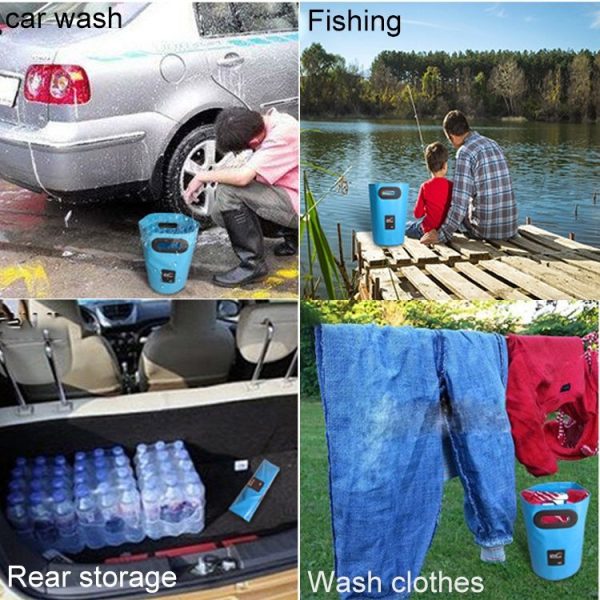 Outdoor Portable Folding Sink PVC Collapsible Bucket, Capacity: 15L (Dark Blue) - Image 8