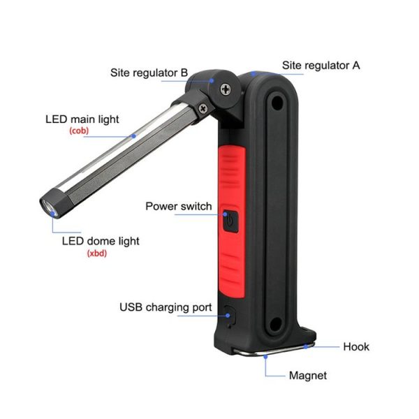 360 Rotation Car Work Maintenance Lamp Inspection Maintenance Light Emergency Charging Lamp (Yellow) - Image 6