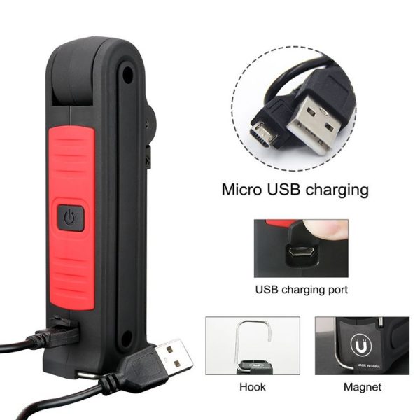 360 Rotation Car Work Maintenance Lamp Inspection Maintenance Light Emergency Charging Lamp (Yellow) - Image 7