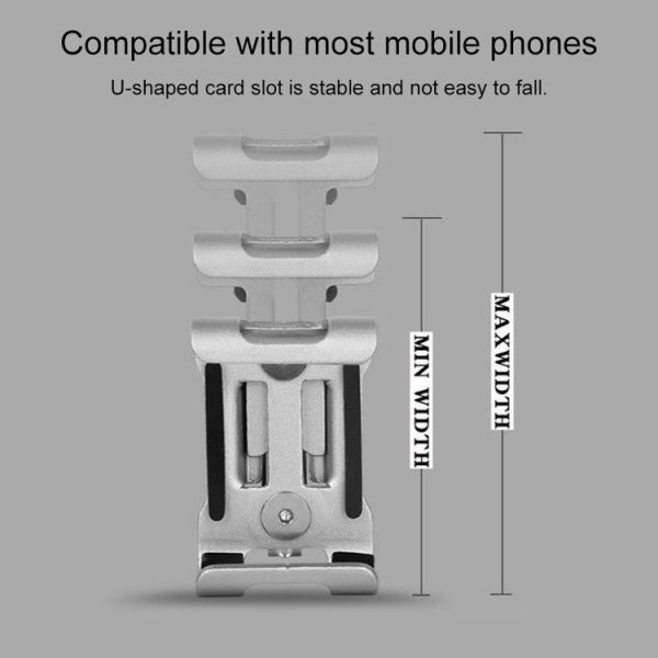 Universal Non-rotatable Aluminum Alloy Fixing Frame Motorcycle Bicycle Mobile Phone Holder (Gold) - Image 4