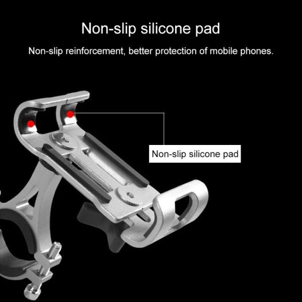 Universal Non-rotatable Aluminum Alloy Fixing Frame Motorcycle Bicycle Mobile Phone Holder (Gold) - Image 5