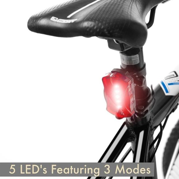 5W Mountain Bike Headlight Zoom Glare Waterproof Flashlight Set Car Headlight + Taillight (Set One) - Image 6