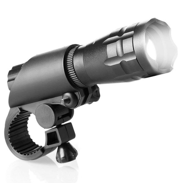 5W Mountain Bike Headlight Charging Zoom Glare Waterproof Flashlight Set Car Headlight + Taillight (Set Five) - Image 2