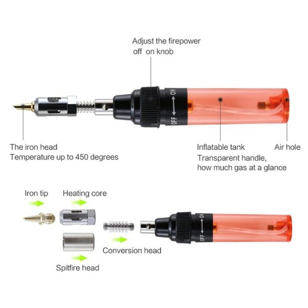 BEST Butane Gas Soldering Iron Pen (Random Color Delivery) - Image 5