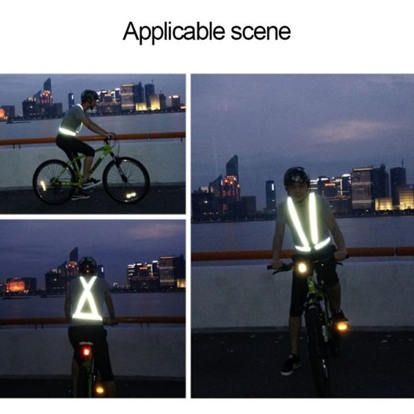Night Riding Running Reflective Safety Vest (Neon Green) - Image 8