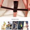 Sports High Elastic Shockproof Non-slip Silicone Knee Support Guards with Pressure Strip Size: L - Image 10