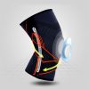 Sports High Elastic Shockproof Non-slip Silicone Knee Support Guards with Pressure Strip Size: L - Image 4