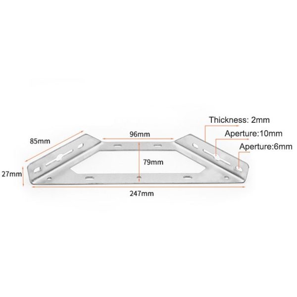 Stainless Steel Multifunctional Angle Code 90 Degree Fixed Angle Iron, Specification: L - Image 3