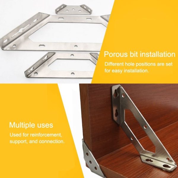 Stainless Steel Multifunctional Angle Code 90 Degree Fixed Angle Iron, Specification: L - Image 4