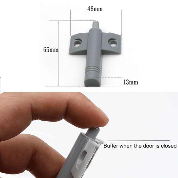 20 PCS Aircraft Shape Back Buffer Cabinet Door Anticollision Damper Shock Absorber (Grey) - Image 4