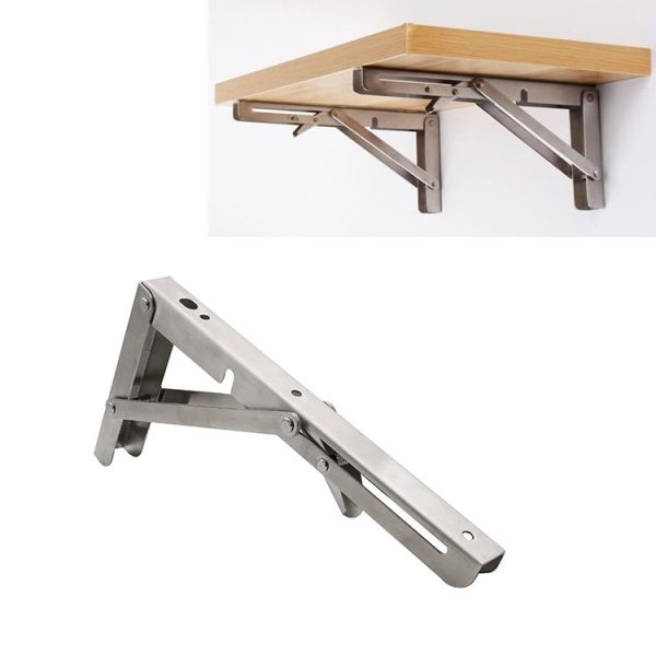 8 inch Billy (304) Wall-mounted Foldable Stainless Steel Spring Storage Shelf for Dining Table