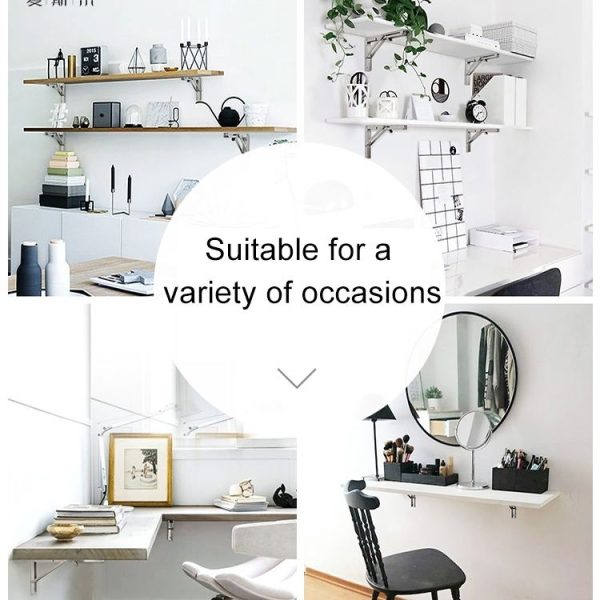 8 inch Billy (304) Wall-mounted Foldable Stainless Steel Spring Storage Shelf for Dining Table - Image 7