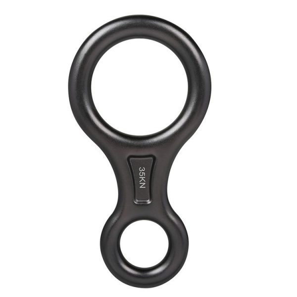 Climbing Rescue Figure 8 Descender Rappelling Gear Belay Device (Dark Gray) - Image 2