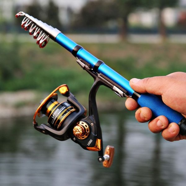 32cm Portable Telescopic Sea Fishing Rod Mini Fishing Pole, Extended Length: 1.5m, Blue Clip Reel Seat - Image 8