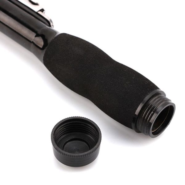 30cm Portable Telescopic Sea Fishing Rod Mini Fishing Pole, Extended Length: 1.0m, Black Tube-type Reel Seat - Image 3