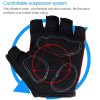 BaseCamp BC-204 Bicycle Half Finger Gloves Lycra Fabric Cycling Gloves, Size: XL (Blue) - Image 7