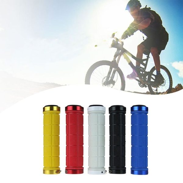 BaseCamp BC-607 1 Pair Bicycle MTB Bike Lock-on Rubber Handlebar Grips (Blue) - Image 5