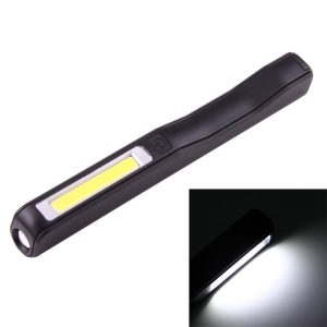 100LM High Brightness Pen Shape Work Light / Flashlight, White Light, COB LED 2-Modes with 90 Degree Rotatable Magnetic Pen Clip (Black)