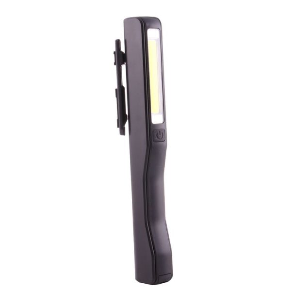 100LM High Brightness Pen Shape Work Light / Flashlight, White Light, COB LED 2-Modes with 90 Degree Rotatable Magnetic Pen Clip (Black) - Image 2