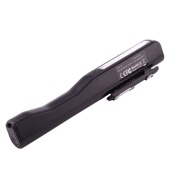 100LM High Brightness Pen Shape Work Light / Flashlight, White Light, COB LED 2-Modes with 90 Degree Rotatable Magnetic Pen Clip (Black) - Image 4