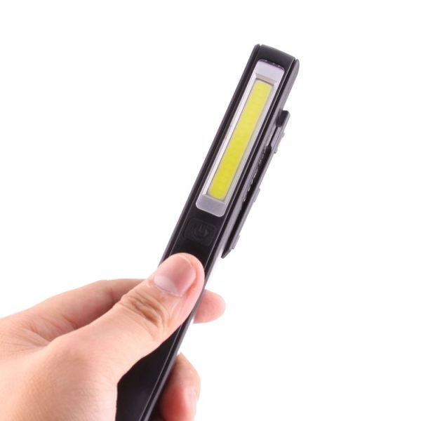 100LM High Brightness Pen Shape Work Light / Flashlight, White Light, COB LED 2-Modes with 90 Degree Rotatable Magnetic Pen Clip (Black) - Image 7