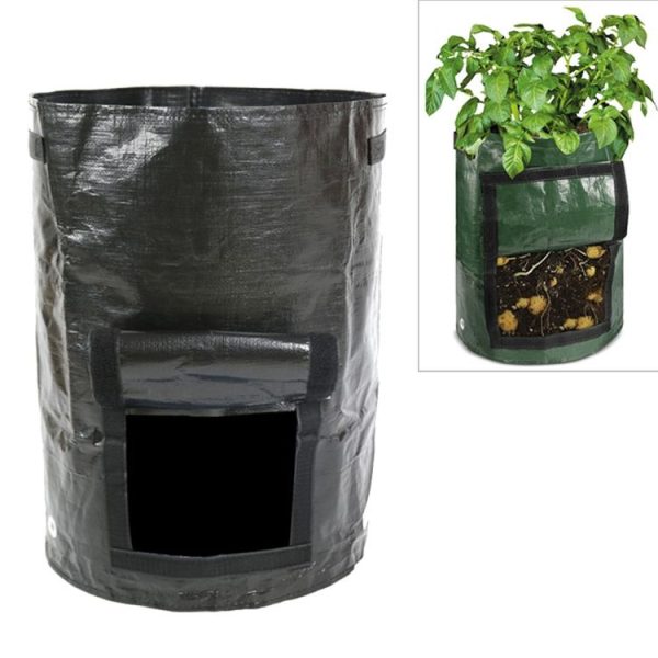 10 Gallons Potato Planting PE Bags Vegetable Planting Grow Bags Farm Garden Supplies, Size: 35cm x 50cm (Black)
