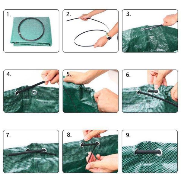 32 Gallons 120L PP Garden Fallen Leaves Bags Green Waste Bags, Size: 45cm x 76cm - Image 10