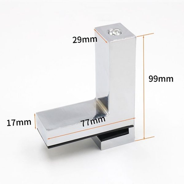 2 PCS 6-28mm F Type Glossy Polished Zinc Alloy Fixed Clip Glass Wood Layer Board Bracket - Image 4