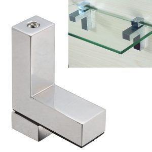 3-24mm F Type Glossy Polished Zinc Alloy Fixed Clip Glass Wood Layer Board Bracket