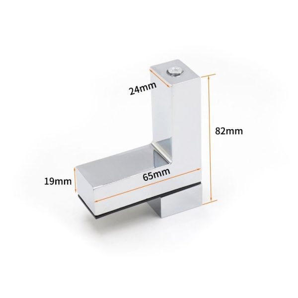 3-24mm F Type Glossy Polished Zinc Alloy Fixed Clip Glass Wood Layer Board Bracket - Image 4