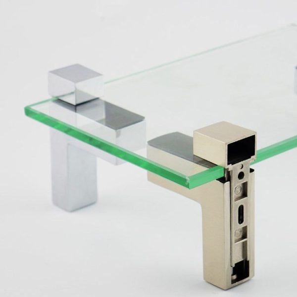 3-24mm F Type Glossy Polished Zinc Alloy Fixed Clip Glass Wood Layer Board Bracket - Image 7