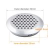 10pcs Bevel Surface 25mm Cabinet Round Air Vent Stainless Steel Louvered Grille Cover Vents with Little Holes - Image 2