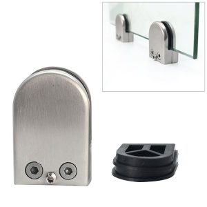 5-8mm Flat Bottom Matte Polished 201 Stainless Steel Fixed Clip Railing Glass Wood Layer Board Clamp Bracket