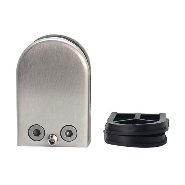 9-14mm Concave Curved Bottom Matte Polished 304 Stainless Steel Fixed Clip Railing Glass Wood Layer Board Clamp Bracket - Image 2