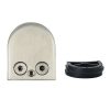 8-12mm Flat Bottom Matte Polished 304 Stainless Steel Fixed Clip Railing Glass Wood Layer Board Clamp Bracket - Image 2