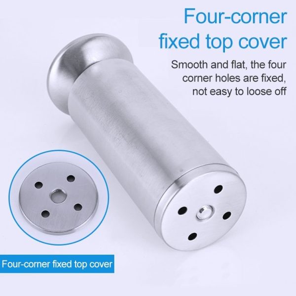 Stainless Steel Wire Drawing Thickened Column Sofa Furniture Cabinet Foot, Height: 60mm - Image 5