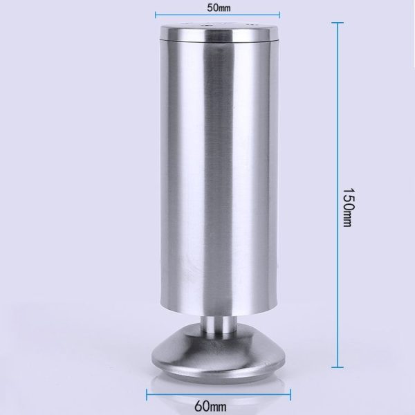 Stainless Steel Wire Drawing Thickened Column Sofa Furniture Cabinet Foot, Height: 150mm - Image 2