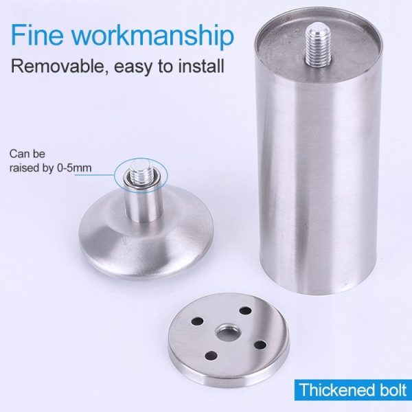Stainless Steel Wire Drawing Thickened Column Sofa Furniture Cabinet Foot, Height: 150mm - Image 7