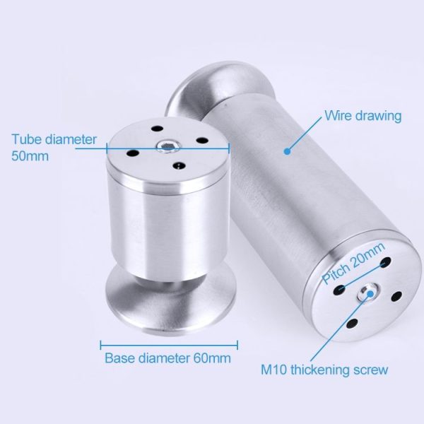 Stainless Steel Wire Drawing Thickened Column Sofa Furniture Cabinet Foot, Height: 180mm - Image 3