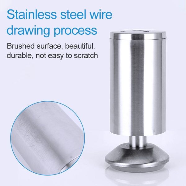 Stainless Steel Wire Drawing Thickened Column Sofa Furniture Cabinet Foot, Height: 180mm - Image 6