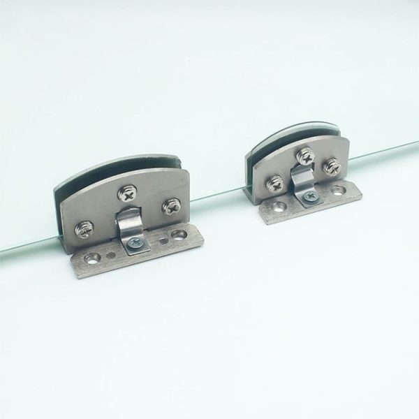 Open Hole Free Brushed Surface Glass Hinge, Size: S, 3-7mm - Image 6