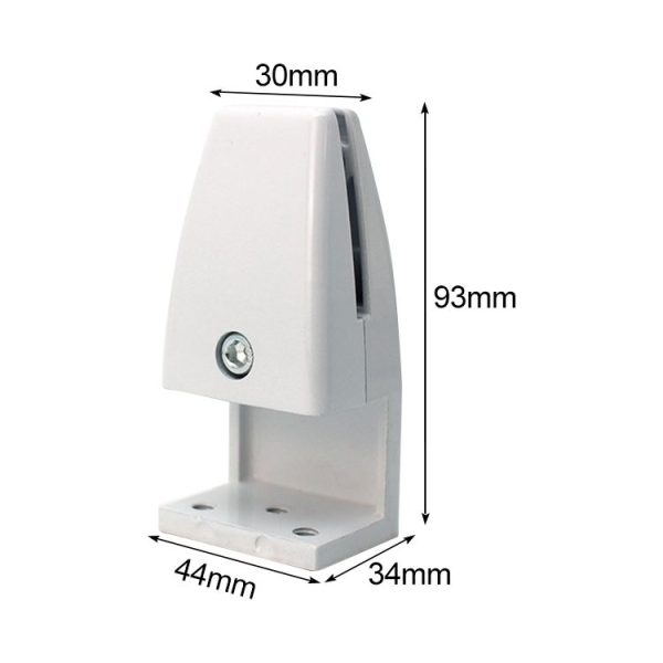 L Shape Aluminum Alloy Office Desktop Screen Fixing Clip Partition Clip (White) - Image 2